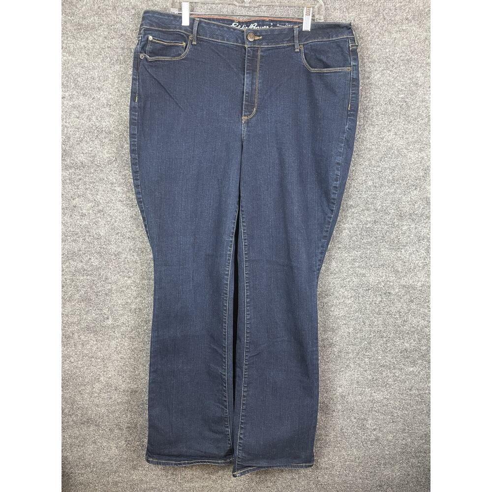 Eddie Bauer Jeans Sz‎ 20W Medium Wash Solid Curvy Bootcut Excellent